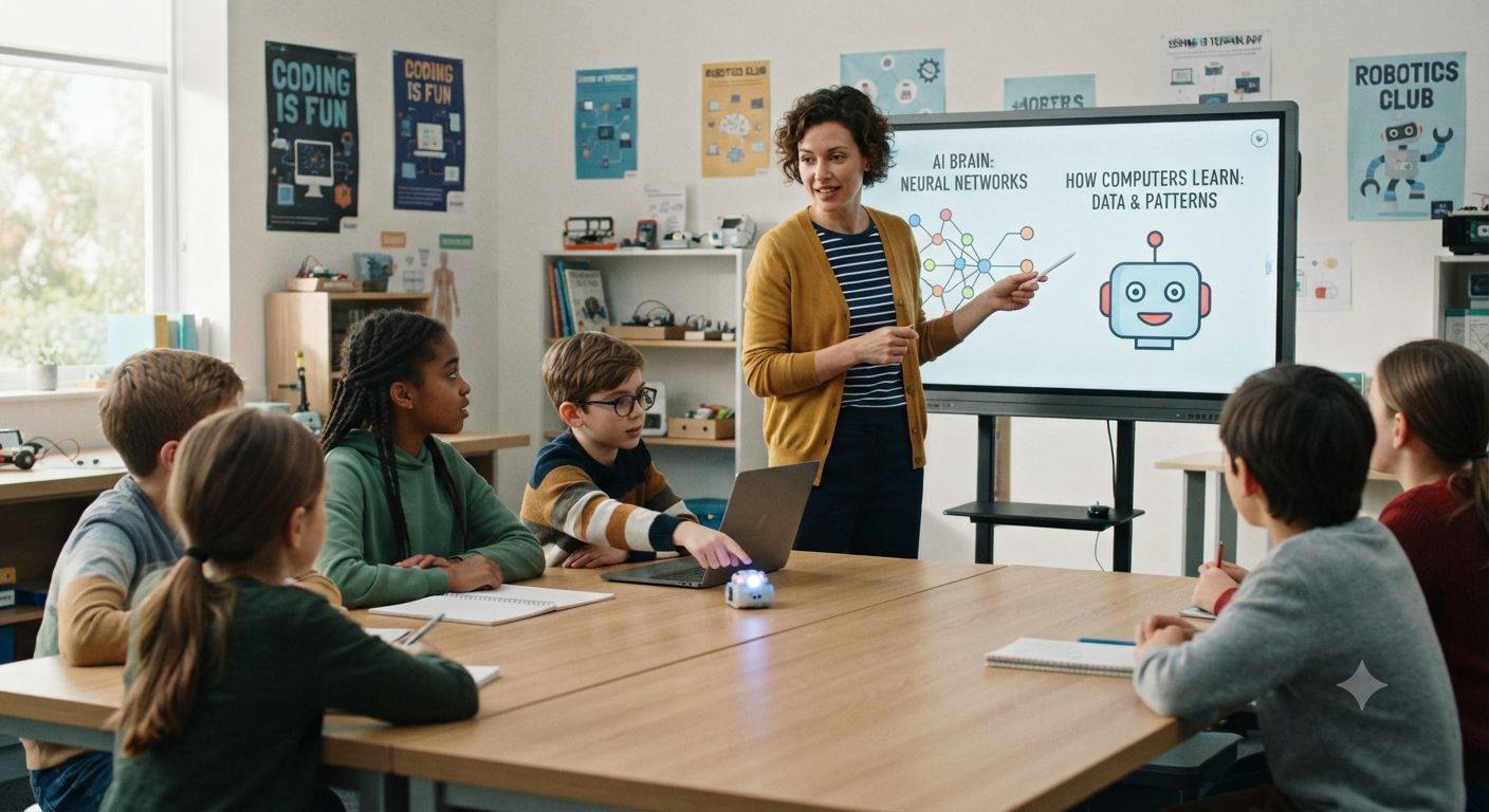 Students Learning AI