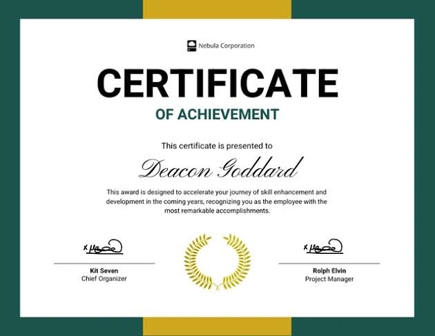 Certificate